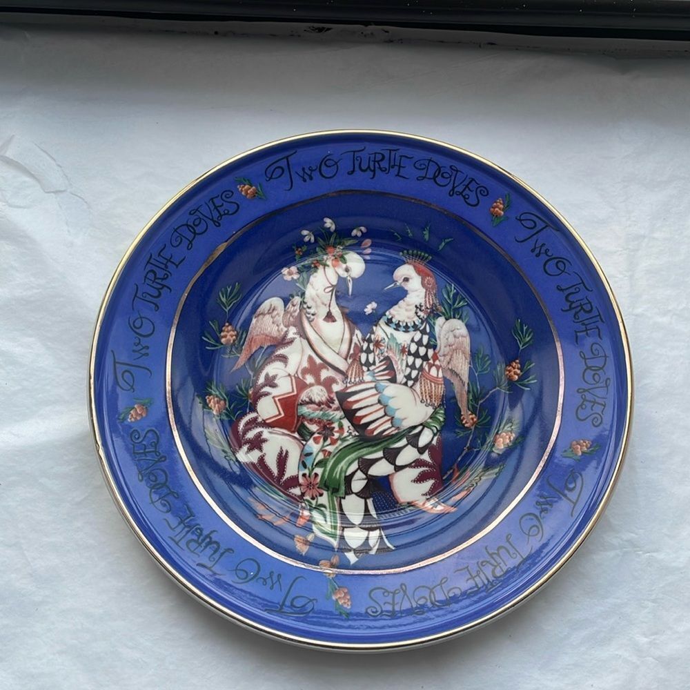 ❤️ 12 of Christmas Dessert Plate - 2024 - Day 2 - Two Turtle Doves NWOT - Picture 3 of 4